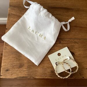 Laura Gold Hoop Earrings.   B8
